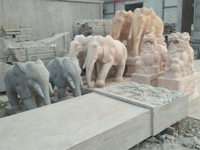 景区门口石雕大象