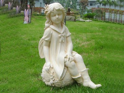 可爱小女孩造型人物雕塑